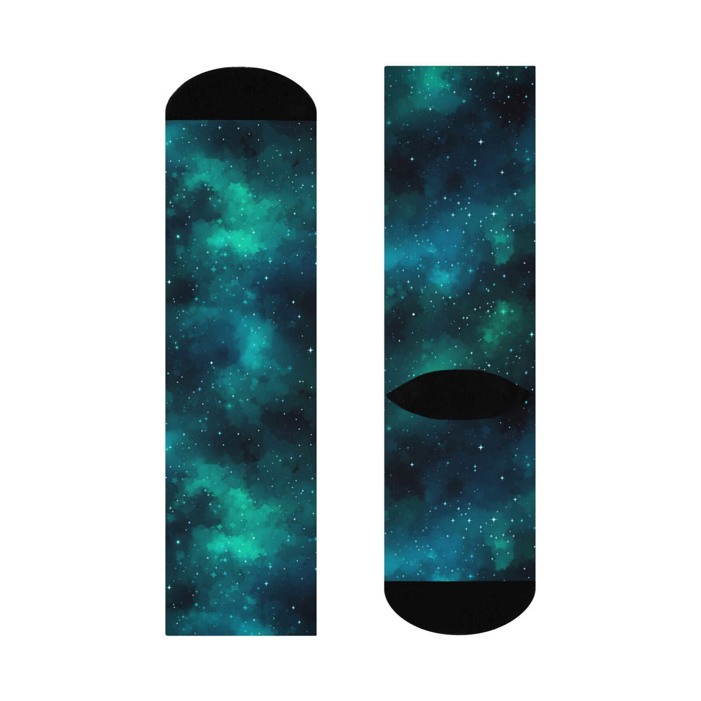 Cyan Starscape Socks