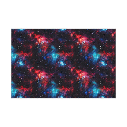 Red & Blue Nebula Wrapping Paper