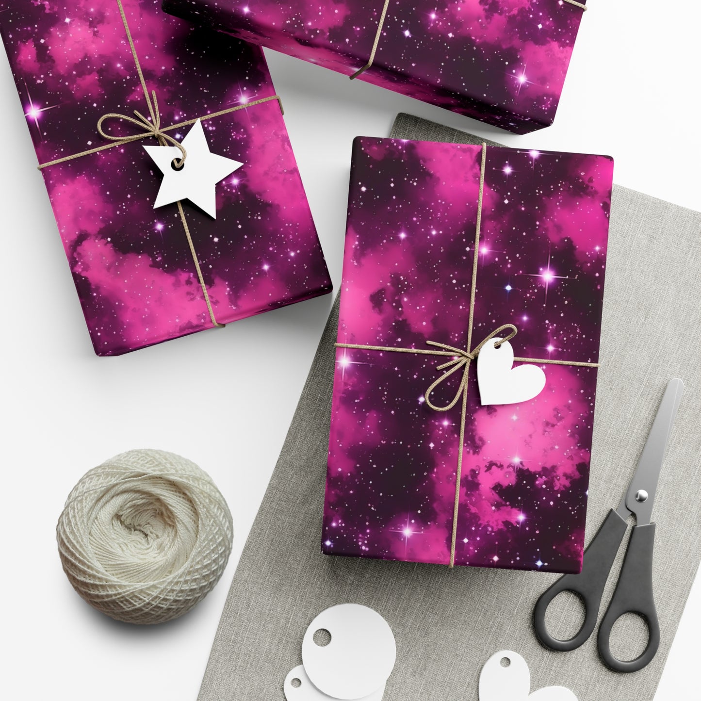 Pink Starscape Wrapping Paper