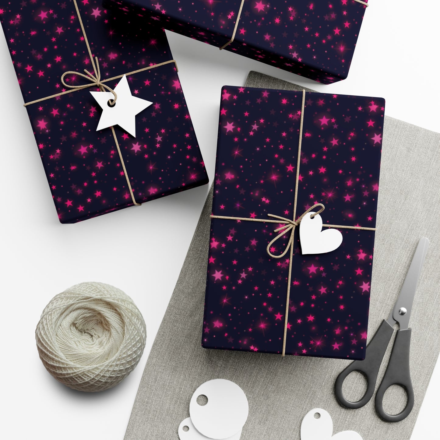 Pink Stars Wrapping Paper