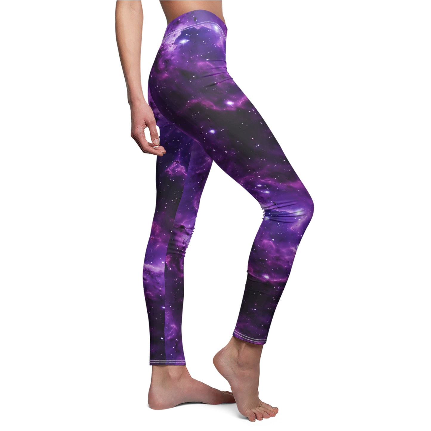 Vivid Purple Space Women's Casual Leggings