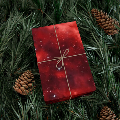 Scarlet Starscape Wrapping Paper