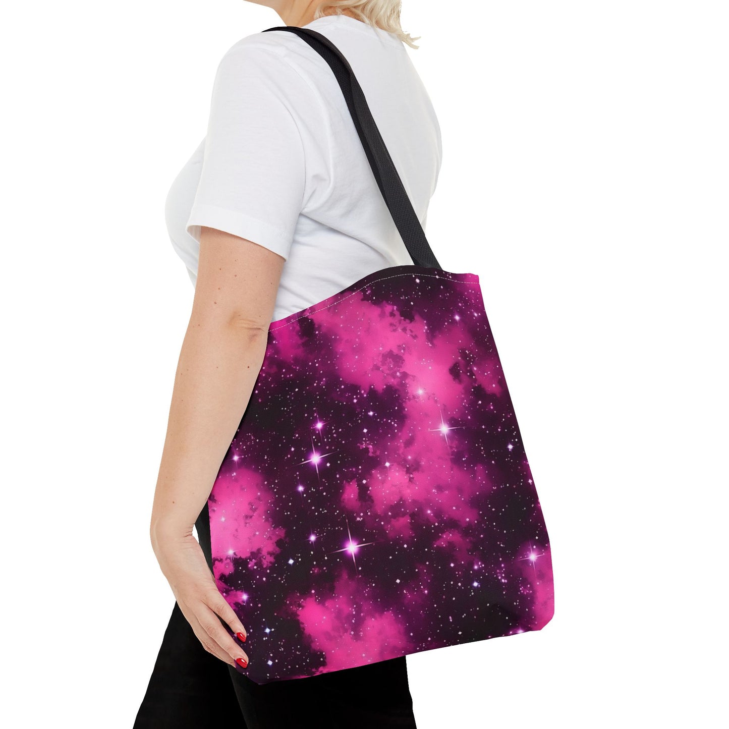 Hot Pink Starscape Tote Bag