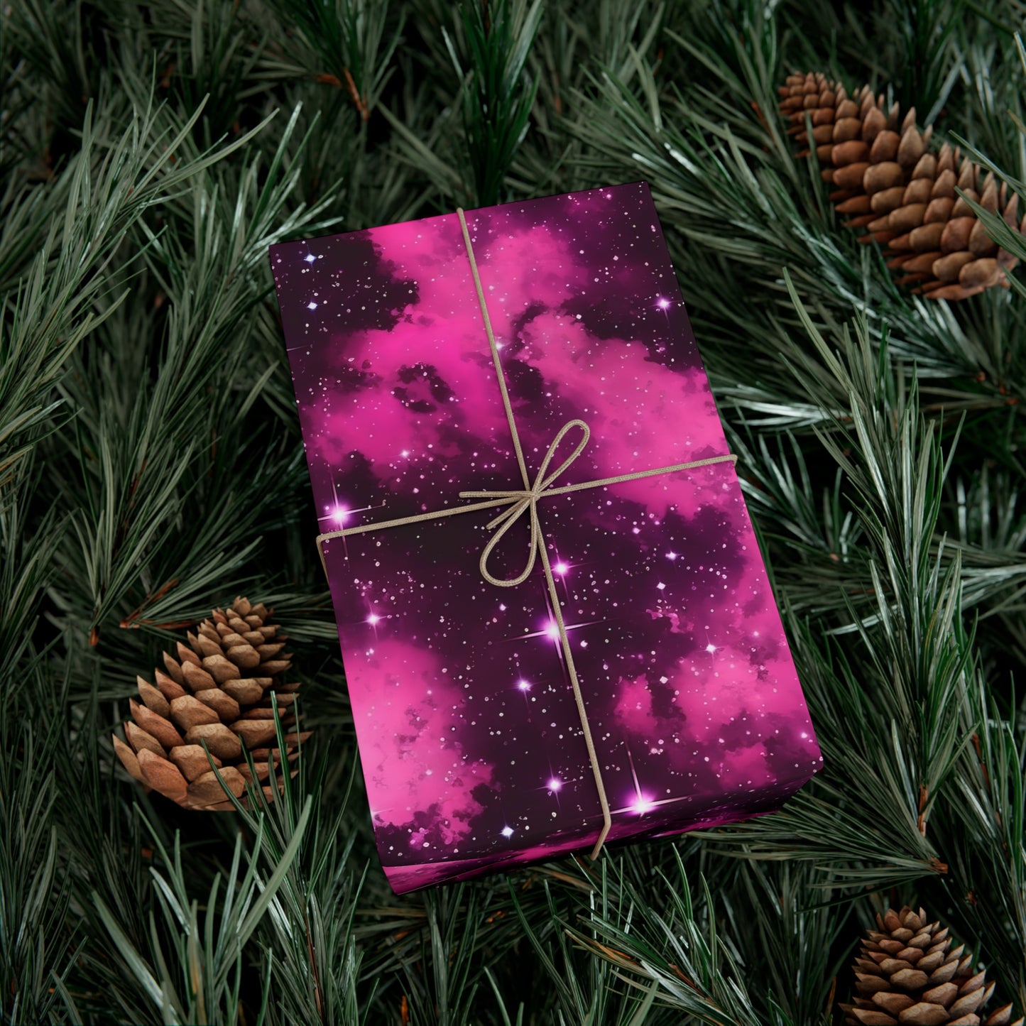 Pink Starscape Wrapping Paper