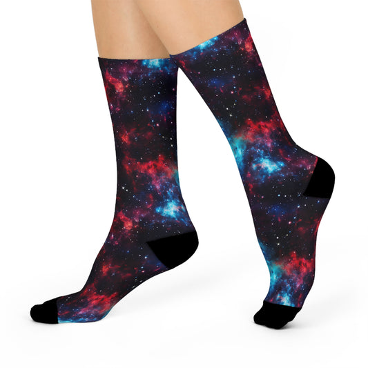 Red & Blue Nebula Socks