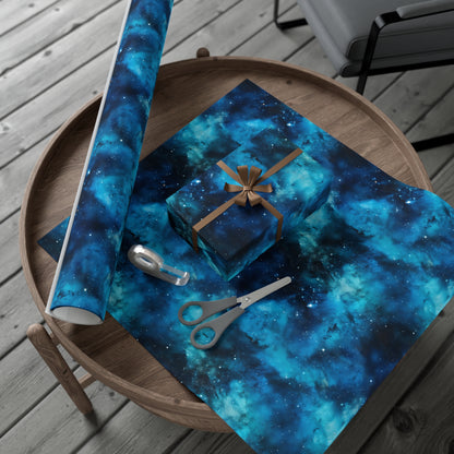 Cerulean Starscape Wrapping Paper