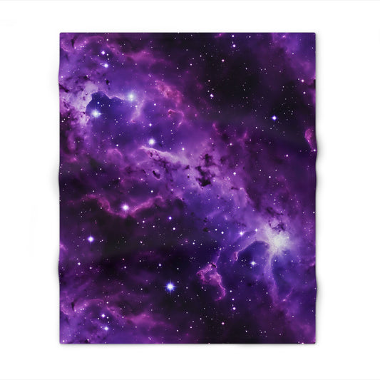 Vivid Purple Space Throw Blanket