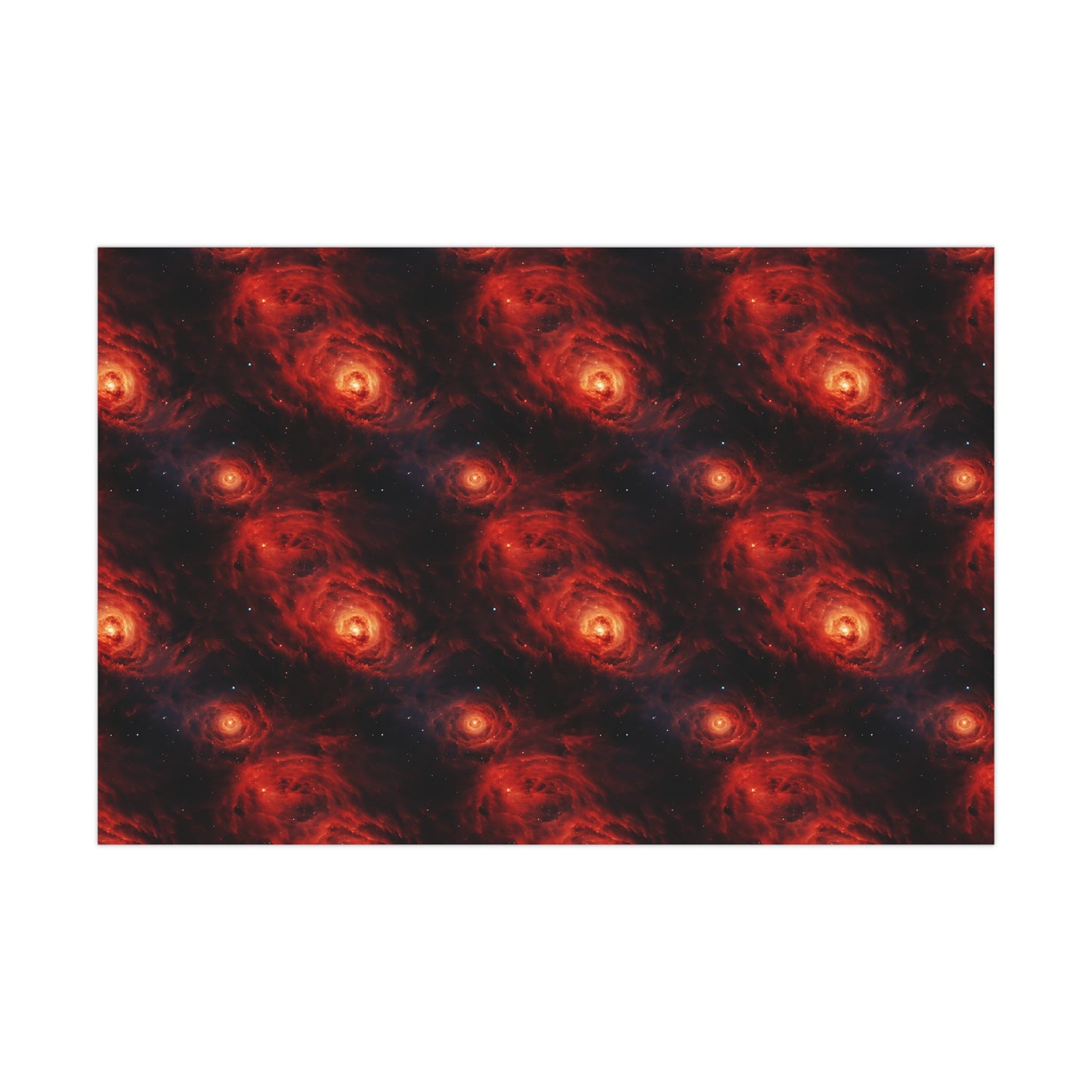 Crimson Galaxies Wrapping Paper