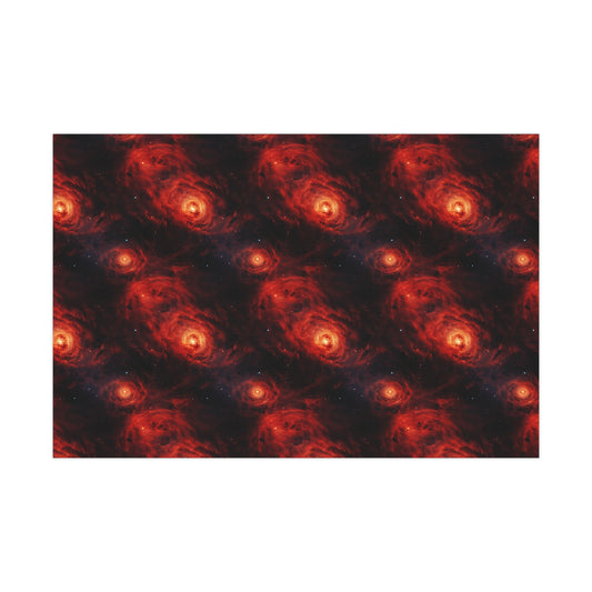 Crimson Galaxies Wrapping Paper