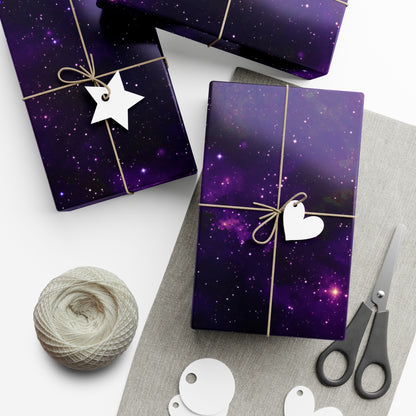 Dark Purple Space Wrapping Paper