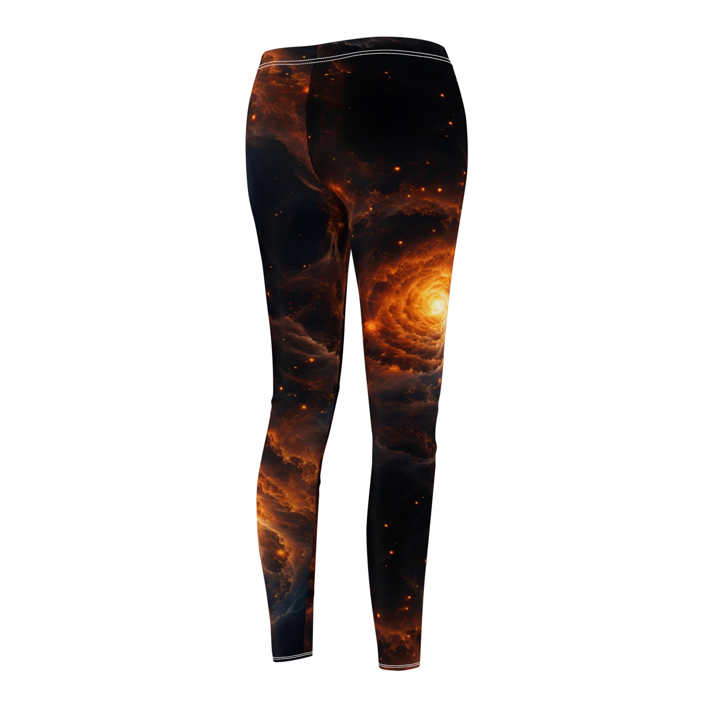 Double Orange Galaxies Casual Leggings