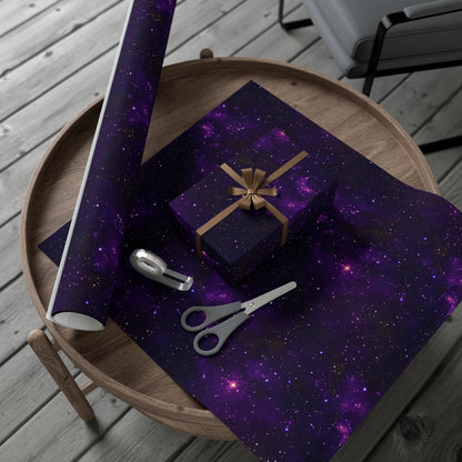 Dark Purple Space Wrapping Paper