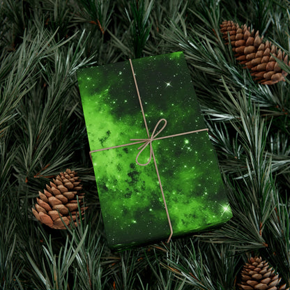 Lime Space Wrapping Paper