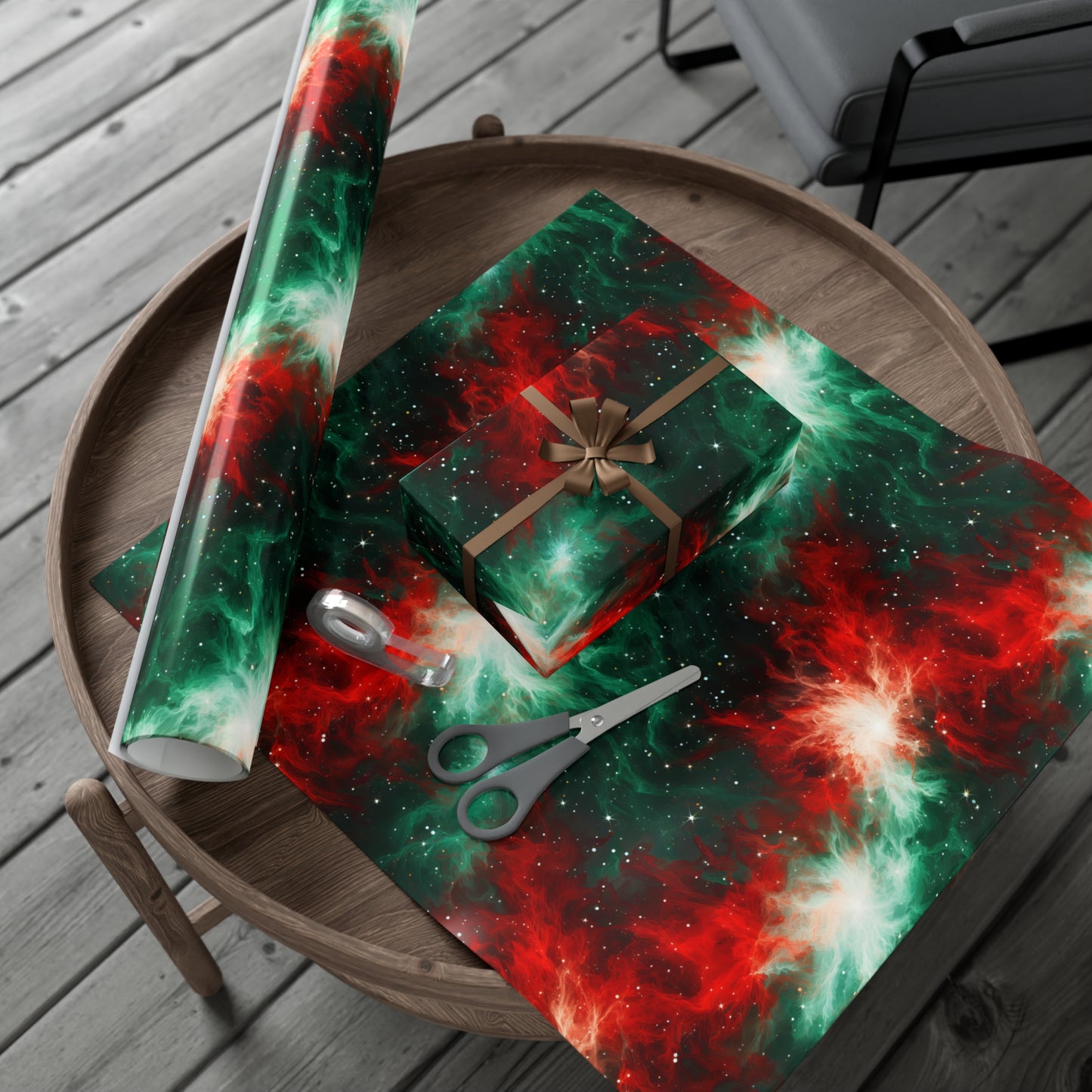 Festive Nebula Wrapping Paper