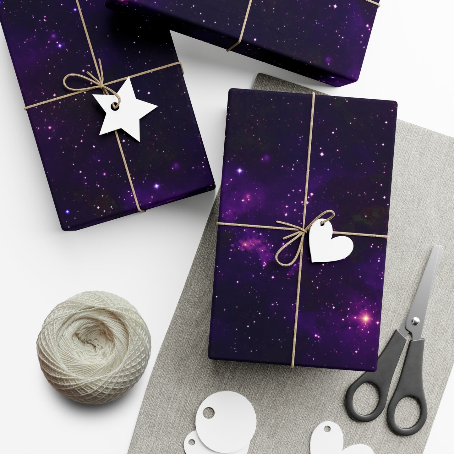 Dark Purple Space Wrapping Paper